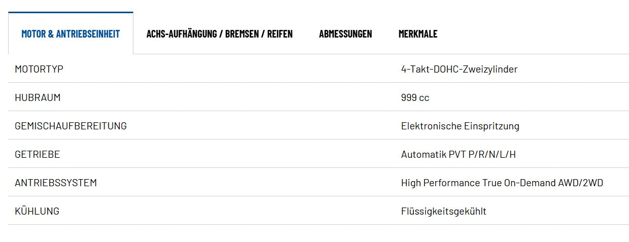 RZR XP 4 1000 Sport EPS (T1b)