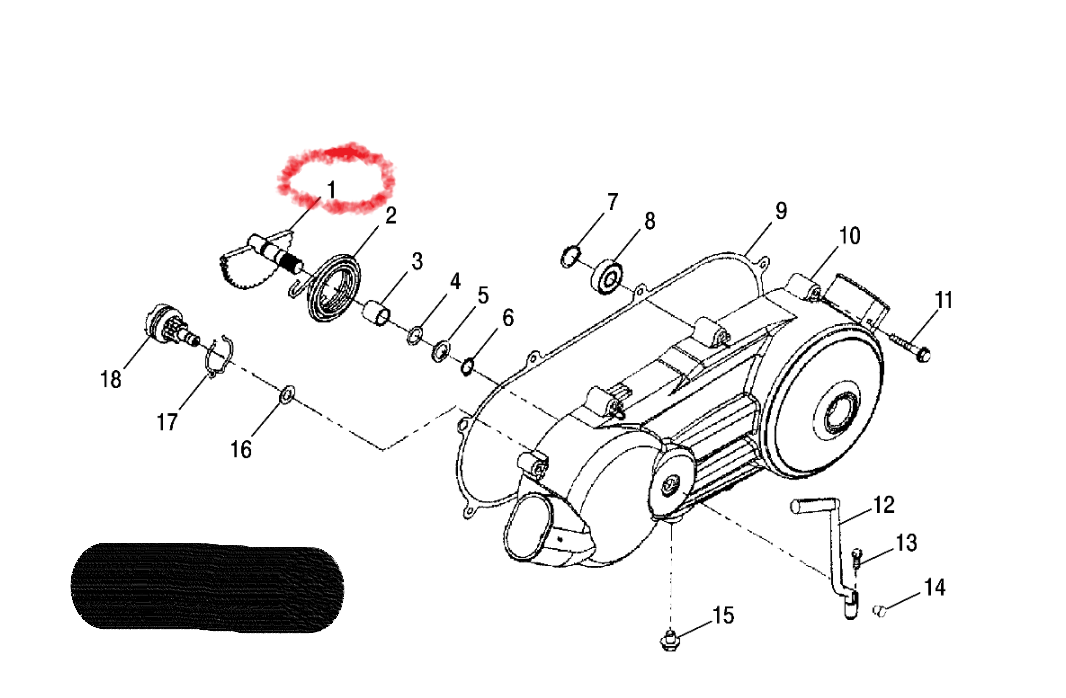 SPINDLE-KICK START POLARIS 0452359