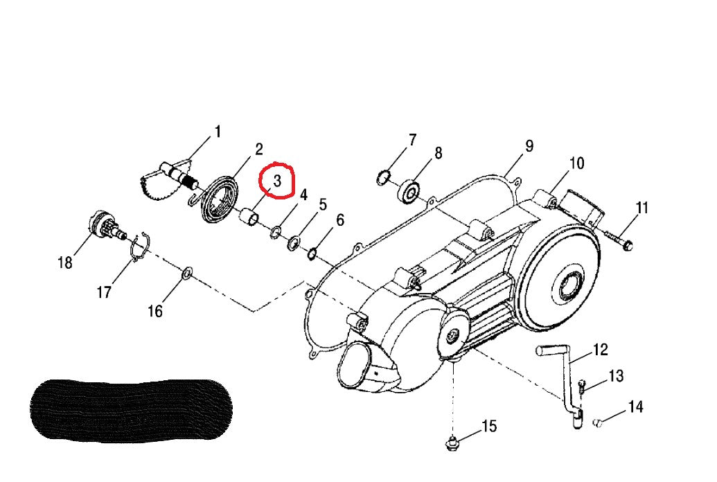 SPACER-KICK START POLARIS 0452361