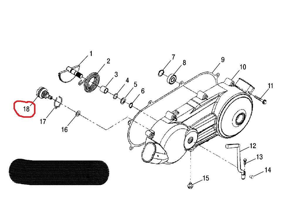 GEAR-KICK START DRIVEN POLARIS 0452365