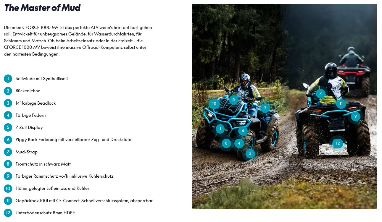 CFMOTO CFORCE 1000 Touring Pro MUD-Version ABS T3B