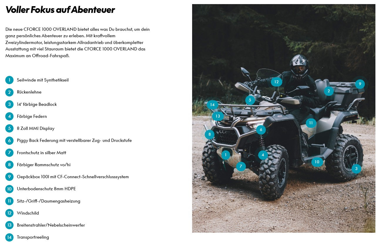 CFMOTO CFORCE 1000 Touring Pro Overland ABS T3b