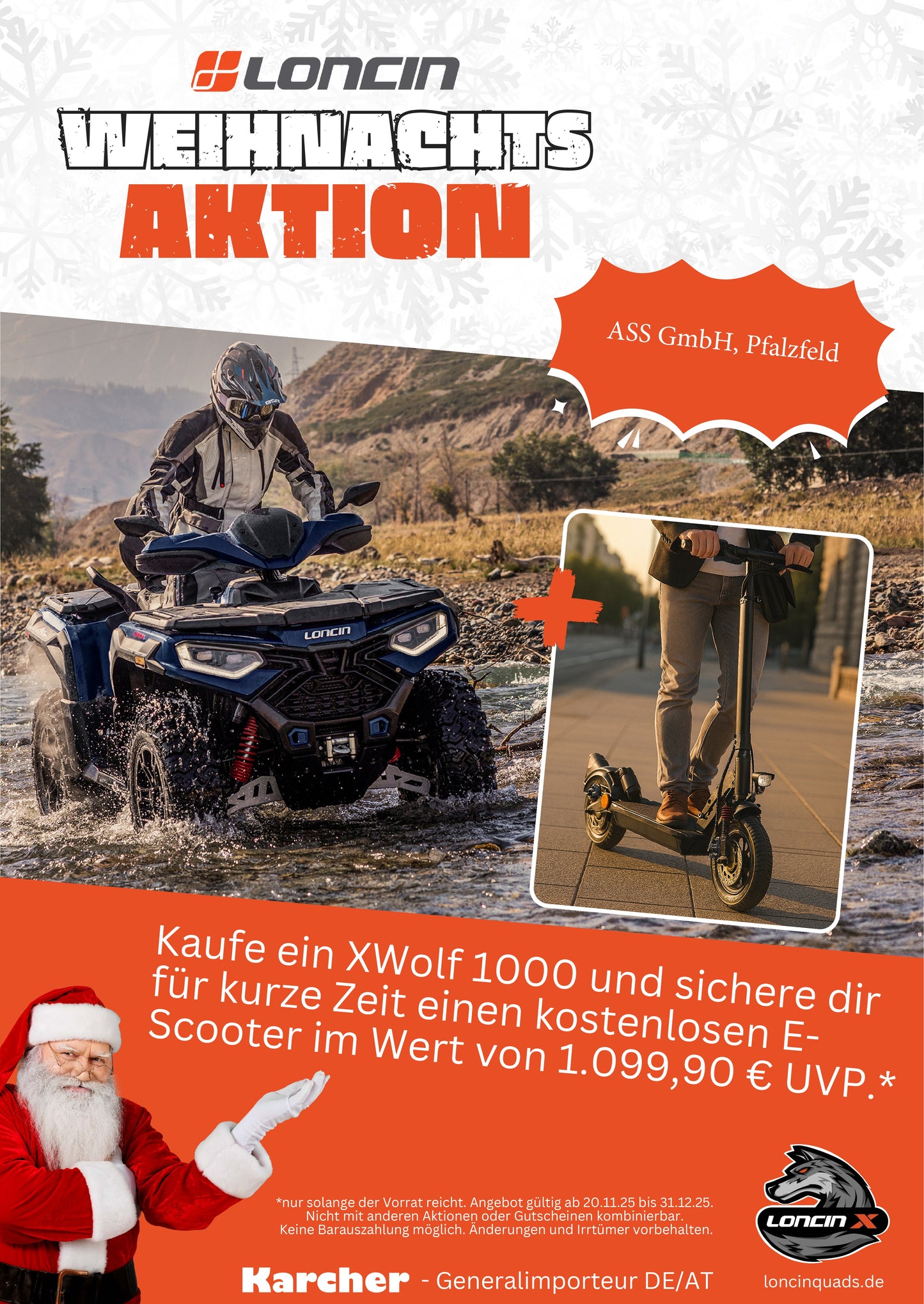 LONCIN XWolf 1000L ABS EPS 4x4 T3b, inkl. E-Scooter