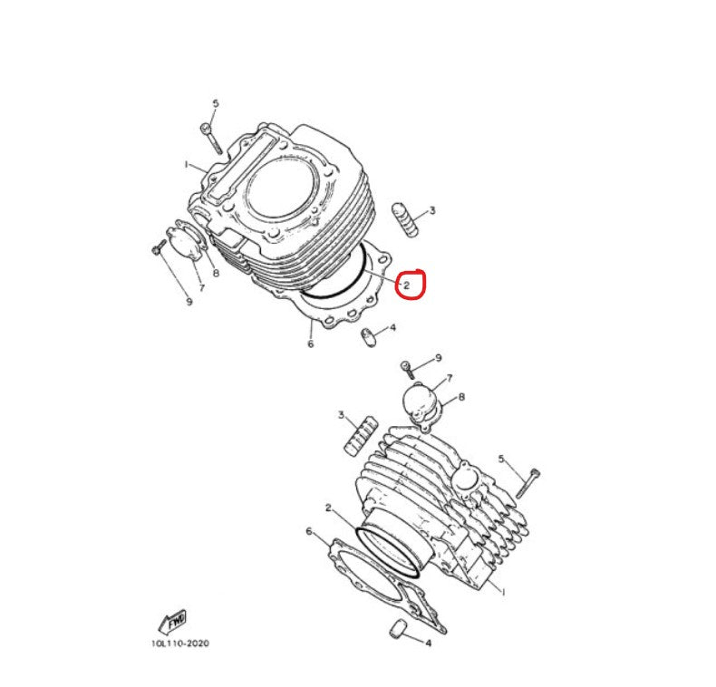 YAMAHA O-RING 93211-01467 ZYLINDER