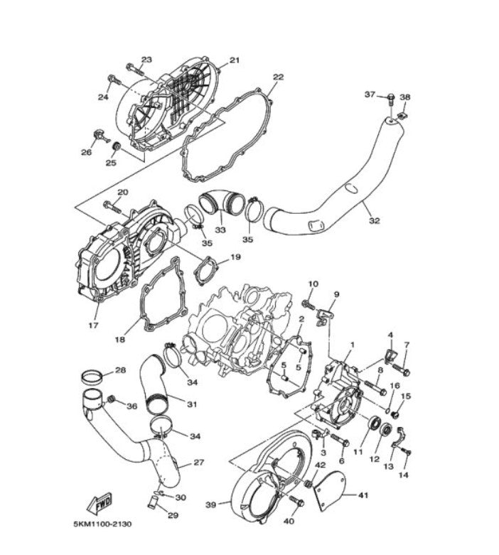 YAMAHA DICHTUNG VERGASERDECKEL 5KM-15453-00, YAMAHA GRIZZLY 660