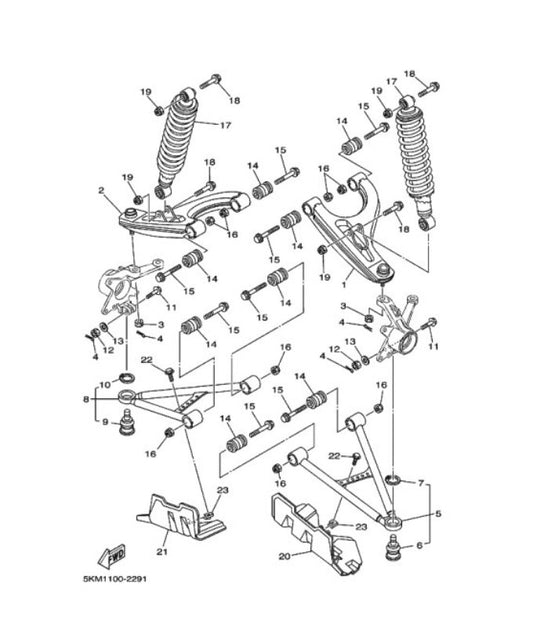 YAMAHA KUGELGELENK BALLJOINT 5KM-23579-00, YAMAHA GRIZZLY 660