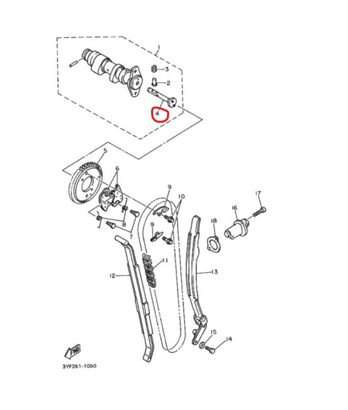 YAMAHA HEBEL DEKOMPR.FEDER 3YF-12290-00, YAMAHA GRIZZLY 660