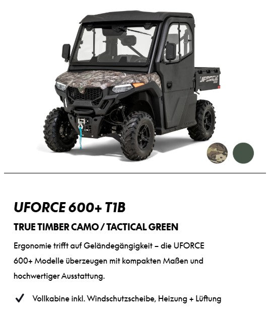 CFMOTO UFORCE 600+ T1B ( Vollkabine )