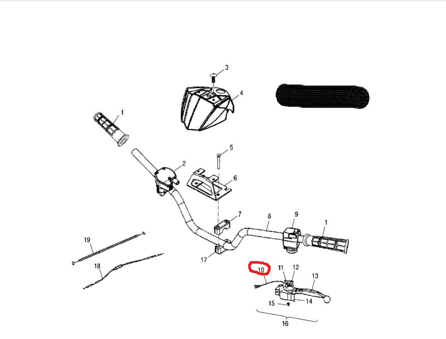 CABLE SWITCH SENSOR (BREMSE) POLARIS 0450836